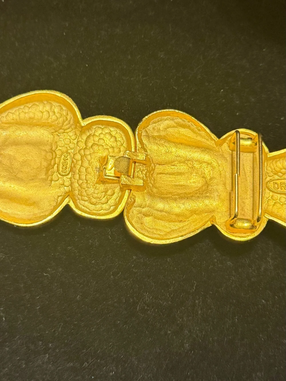 Vintage Doreen Ryan DR ©94 Gold Tone Ornate Statement Belt Buckle 1994 Rare